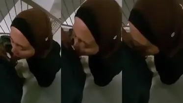 bokep indo Ukhti Cantik Nyepong Ditangga