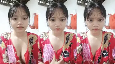 Dokumentasi Gadis Daster Merah Cantik Kasur
