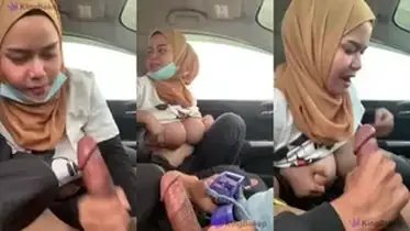 Ukhti Jilboob Gede Ngisep di Mobil